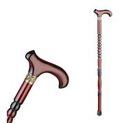 Bastón de madera para personas mayores, bastón resistente para hombres y mujeres, ideal para todas las ocasiones, diseño versátil, mejora la movilidad y la estabilidad