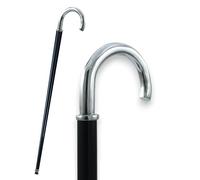 Bastón de paseo 97 madera para hombre y mujer elegante para ceremonia hecho a mano en Italia original CAVAGNINI color negro (paragua)