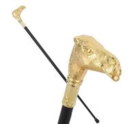 Bastón de Paseo Cabeza Camello, Lujo Tono Oro, Decorativo Caballero para Cosplay, Fiestas Disfraces y Uso Diario(Gold,Single Section)