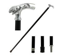 Bastón de paseo CAVAGNINI 97 cm personalizable, madera negra, palo hecho a mano en Italia, hecho a mano, para hombre y mujer (Leone)