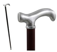 Bastón de paseo CAVAGNINI Elegante ceremonia Madera para ancianos mujer y hombre, longitud adaptable (Derby, Marrón)