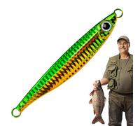 Bastón De Pesca De Metal Glow - Lyg De Plantilla De Corte Rápido, Atractor De Golpe Artificial | Engranajes De Pesca De Alta Visibilidad Ponderada, Diseño Reflectante Brillante con Croche