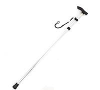 Bastón de senderismo, plegable, altura regulable, 84 - 93 cm, bastón de trekking, bastón de esquí multifunción con trabillas de mano, aluminio plateado