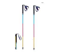 Bastón De Trekking Caminata Nórdica Liviana y Carbonosa, Longitud De 110 / 120cm, diseño plegable de cuatro nodos para un almacenamiento Conveniente, Fibra De Carbono Conecta Una Flexibilidad Superior