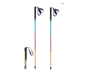 Bastón De Trekking Caminata Nórdica Liviana y Carbonosa, Longitud De 110 / 120cm, diseño plegable de cuatro nodos para un almacenamiento Conveniente, Fibra De Carbono Conecta Una Flexibilidad Superior