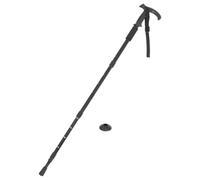 Bastón de Trekking Plegable de Aluminio, Ajustable, Antishock | Mango Ergonómico en T, Diseño de Cuatro Secciones, Antideslizante, para Senderismo y Hiking, Negro