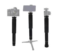 Bastón depara Cámara monopié, Palo Selfie, Aleación de Aluminio, 8 Secciones, Extensión de 157 Cm, Amplia Compatibilidad, sin Deslizamiento, Amplia Aplicación, Transporte Sencillo