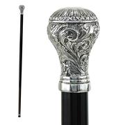 Bastón Derby, Elegante y Lujoso, ortopédico y Personalizado para Hombres y Mujeres Mayores | Bastón Artesanal de Madera Negra, Vintage, Coleccionable, Elegante | Cavagnini