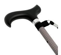 Bastón Extensible para Mayores - Aluminio con Empuñadura de Madera Ergonómica Ambidiestra (DAMERO Rosa)