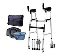 Bastón for discapacitados, equipo médico for personas mayores con ruedas, andador de aluminio ajustable, plegable y ligero, anhela algo mejor(G)