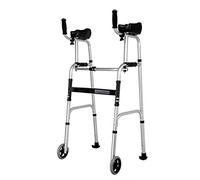 Bastón for discapacitados, equipo médico for personas mayores con ruedas, andador de aluminio ajustable, plegable y ligero, anhela algo mejor(C)