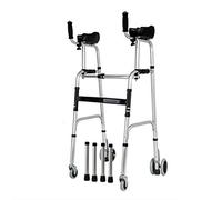 Bastón for discapacitados, equipo médico for personas mayores con ruedas, andador de aluminio ajustable, plegable y ligero, anhela algo mejor(D)