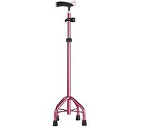 Bastón Muletas Bastones ligeros para caminar con mango de esponja 10 niveles de altura ajustables para hombres o mujeres mayores Bastón para discapacitados con 4 patas Base antideslizante Trabajo pesado Disponible en rosa firme