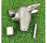 Bastón náutico de latón con mango para perro, pulido plateado