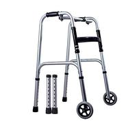 Bastón para ancianos, ligero, antideslizante, con ruedas de acero inoxidable plegable para hospital, con ruedas, estrella de luz