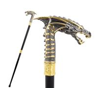 Bastón para Caminar Black Gold Spined Dragon, Bastón de Lujo para Hombre y Mujer, Gran Resistencia con Capacidad para Más de 500 Libras, Mango Ergonómico de 94 Cm