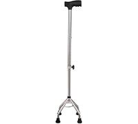 Bastón para caminar Muletas para caminar Bastones ligeros de seguridad de acero inoxidable con mango ergonómico 9 niveles de altura ajustable para hombres o mujeres mayores Bastón para discapacitados con 4 patas Base antideslizante H