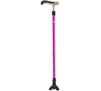 Bastón para caminar Muletas para caminar Bastones para caminar de aleación de aluminio livianos con mango ergonómico de esponja 9 niveles de altura ajustable para hombres o mujeres mayores Bastón para discapacitados con base antideslizante Firme (rosa)