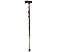 Bastón para Caminar Stick práctico telescópico Ajustable Caminata Caminata aleación de Aluminio Bastones muletas claras sin Deslizamiento Caminando Multifuncional, marrón 68-92 cm, montañero, Decorar