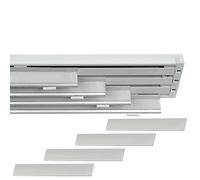Bastón para Cortina de Panel con Riel de 4 Vías, Personalizable, Apertura con Cuerda o Manual, Riel Cortinas de Panel para Interiores, Ventanas, Puertas o Divisores, Montaje en Techo o Pared (260CM)