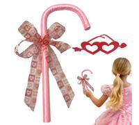 Bastón para Disfraces, Suministros para Cosplay, Bastón con Lazo Accesorio, para Convenciones de Cómics, Fiestas de Disfraces, Sesiones de Fotos, Cine, Eventos de Mascarada, Creadores de