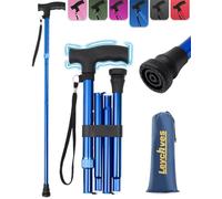 Bastón para mujer, bastones plegables ajustables para mujeres de 5.2 pies a 6.1 pies, bastón plegable de 5 secciones de diferentes tamaños para personas mayores