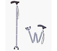 Bastón Plegable Ajustable, ángulo retráctil de Tres Patas muletas de Ancianos no Slip portátiles, Regalo de Padres Rojos, es Tan Amable de su Parte