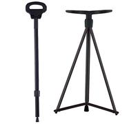 Bastón plegable con asiento de silla ligero y base antideslizante para viajes y montañismo, unisex