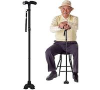 Bastón plegable de paseo con Led 85/92cm mango ergonómico base articulada Antishock