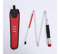 Bastón Plegable for Ciegos, bastón de Voz Inteligente for Ciegos y Ancianos, bastón Plegable de aleación de Aluminio, bastón electrónico for Ciegos de 132 cm/52 Pulgadas