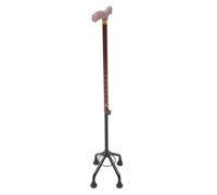 Bastón Regulable de Aluminio de Cuatro Patas, Desmontable | Base Antideslizante, Empuñadura de Goma y Diseño Engrosado, para Senderismo y Actividades al Aire Libre