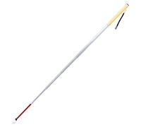Bastón Telescópico Blanco de 7 Secciones Aluminio 30cm-150cm para Invidentes y Baja Vision, con 2 Punta