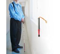 Bastón Telescópico de 8 Secciones Guía Aleación Titanio, Bastón Ciego con Película Reflectante, Bastón para Caminar para Personas con Problemas de Visión(138cm/54.3in)