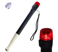 Bastón telescópico Flash - bastón telescópico de aleación de titanio para personas ciegas, advertencia de luz roja con sonido + punta de muleta opcional(B,128cm/50.4in)