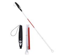 Bastón telescópico inteligente con detección de obstáculos, muleta electrónica acústica óptica multifuncional para mayor seguridad y comodidad plegable