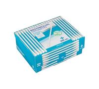 Bastoncillos de algodón 100% - 200 unidades por paquete - Paquete de 12 - Cuidado suave e higiénico