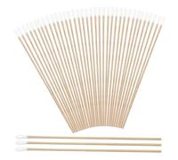 Bastoncillos de algodón, 300 unidades, mango largo de madera, soporte de algodón, 15 cm, para cámara, teclado, maquillaje, pulido y limpieza