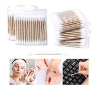 Bastoncillos de algodón con mangos de madera para maquillaje, 500 por paquete