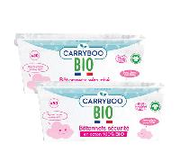 Bastoncillos de seguridad de algodón orgánico Carryboo (paquete de 2, 50 bastoncillos)