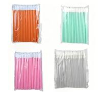 Bastoncillos limpieza de espuma 200 unidades multicolor con punta precisa para labios y zonas delicadas - hueco naranja, verde, rosa, transparente - ideales para maquillaje profesional y uso