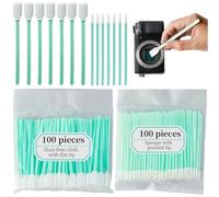 Bastoncillos Limpieza de Espuma,200pcs Bastoncillos de Limpieza,Hisopos de Limpieza de Punta de Espuma,Bastoncillos Finos Punta Cuadrada,Kits de Bastoncillos de Espuma Palillos de Esponja