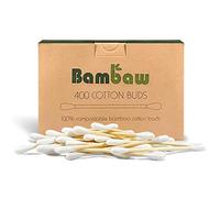 Bastoncillos para Oídos de Bambú | Bastoncillos Ecológicos | Palillos Limpiadores de Oídos | Bastoncillos de Madera | Biodegradables | Bote Dispensador Ecológico | 400 Unidades | Bambaw