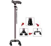 Bastones Bastón Muletas para ancianos Bastón de aleación de aluminio con luz Expansión de 10 velocidades Un pie, cuatro pies, Intercambio de base de cuatro pies grande 74 97,3 cm de largo Suministros para ancianos (A)