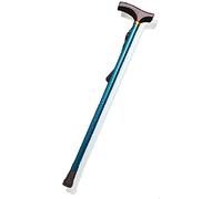 Bastones Bastón para caminar Práctico bastón telescópico ajustable Bastones de aleación de aluminio Muletas ligeras Mango de madera Antideslizante Andador multifuncional, Azul 70.5 86Cm, Elder Mountaineer,