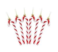 Bastones de Caramelo Navideños Candy, 6 Colgante Bastón de Caramelo Navidad, Cane de Plástico Colgantes Adornos Árboles de Navidad Decoración Fiesta Ornamentos de Navidad