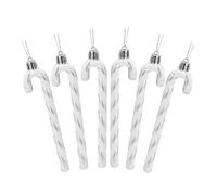 Bastones de Caramelo Navideños Candy, 6 Colgante Bastón de Caramelo Navidad, Cane de Plástico Colgantes Adornos Árboles de Navidad Decoración Fiesta Ornamentos de Navidad