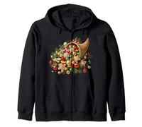 Bastones de Caramelo Pan de Jengibre Navidad y una Cornucopia Sudadera con Capucha