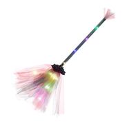 Bastones de escoba de bruja para Halloween- Escoba de bruja con luz LED | Accesorios para fiestas de Halloween para brujas LED | Objetos de escena para fiestas de bruja