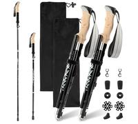 Bastones de Senderismo Bastones de Senderismo de Aluminio Bastones de Senderismo Bastones de Marcha nórdica - 110-130 cm Plegables y ultraligeros para Mujer y Hombre con Tope de Goma