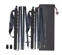 Bastones de senderismo plegables de 5 secciones para hombres y mujeres, personas mayores, bastones de senderismo de fibra de carbono, ultraligeros y plegables para montañas, camping, montañismo